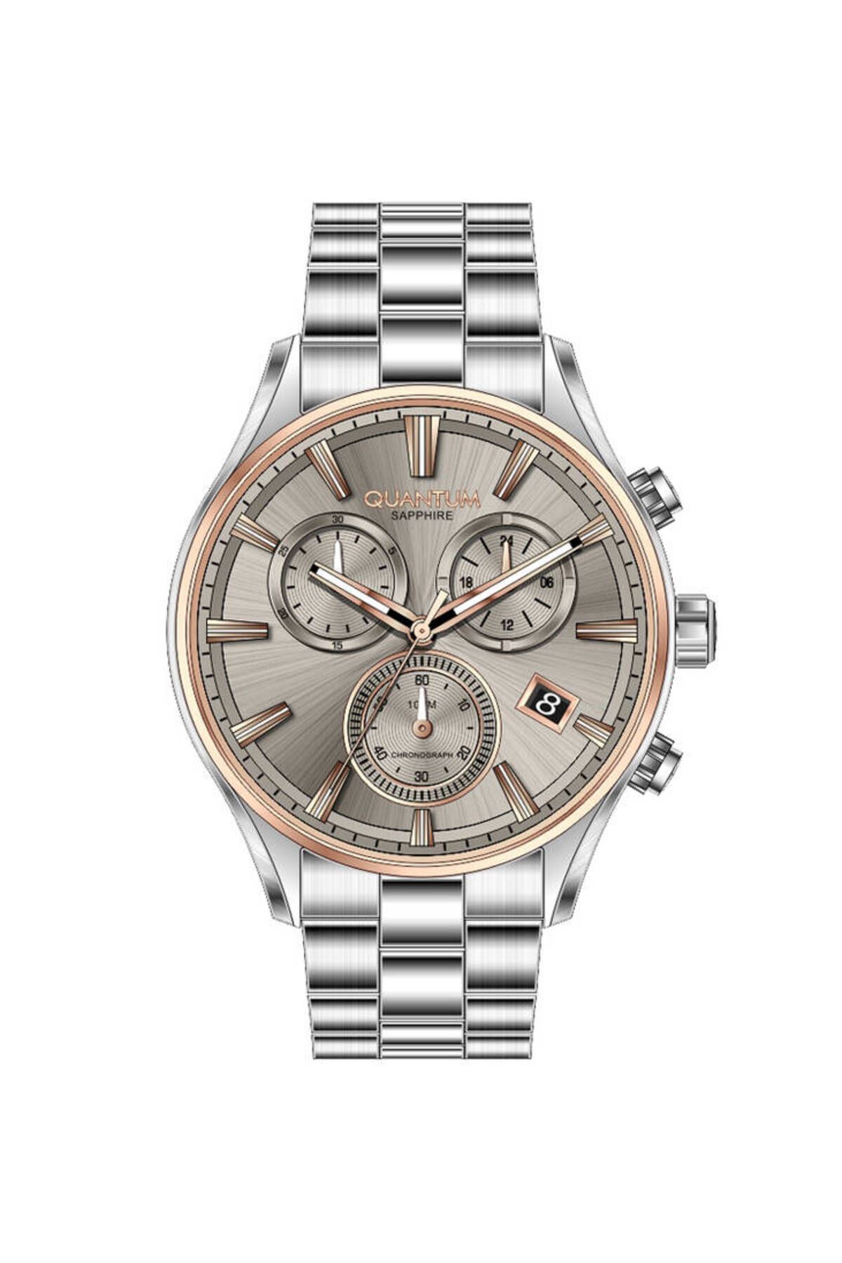 Pwg1193.560 Quartz Çelik Gri Bej Kadran Safir Cam 10 Atm 44 Mm Erkek Kol Saati